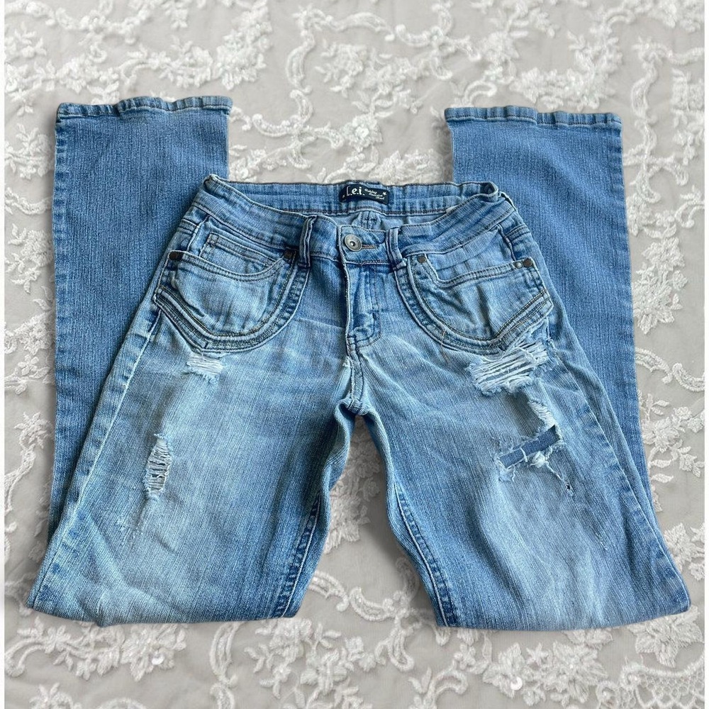 y2k l.e.i low rise bootcut jeans